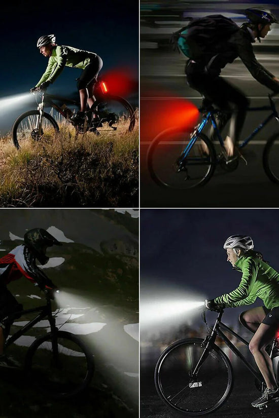 USB Rechargeable LED Bicycle Headlight Bike Head Light Cycling Rear Front Lamp Bike Light Rainproof USB Rechargeable LED bicycle Light