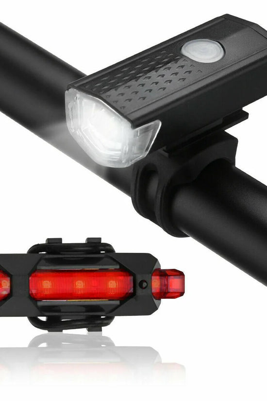 USB Rechargeable LED Bicycle Headlight Bike Head Light Cycling Rear Front Lamp Bike Light Rainproof USB Rechargeable LED bicycle Light